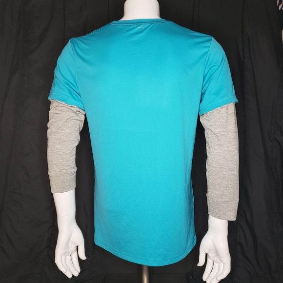 ADIDAS Boys XL (18/20) Logo T - Shirt Turquoise - Picture 8 of 10